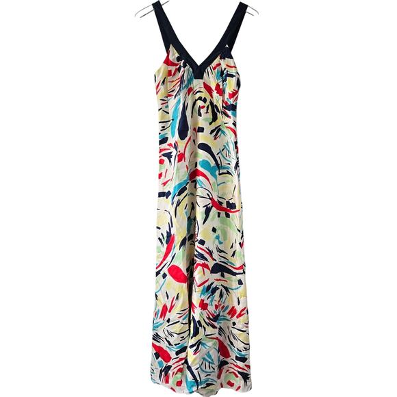 Graham & Spencer NEW Silk Maxi Flowy Dress Colorful Vibrant Womens Size P XS NWT - Picture 1 of 13